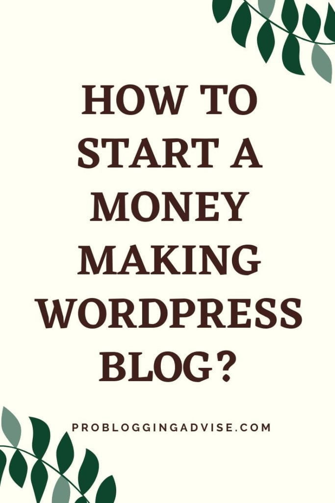 How to Start A Money Making Self-Hosted WordPress Blog?