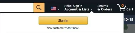 Amazon Affiliate Program Sign-in Button