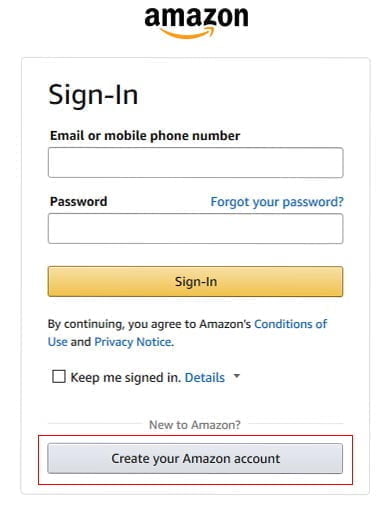 Create Your Amazon Account From Here