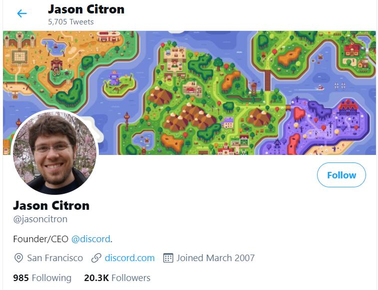 the official Twitter account of Jason Citron